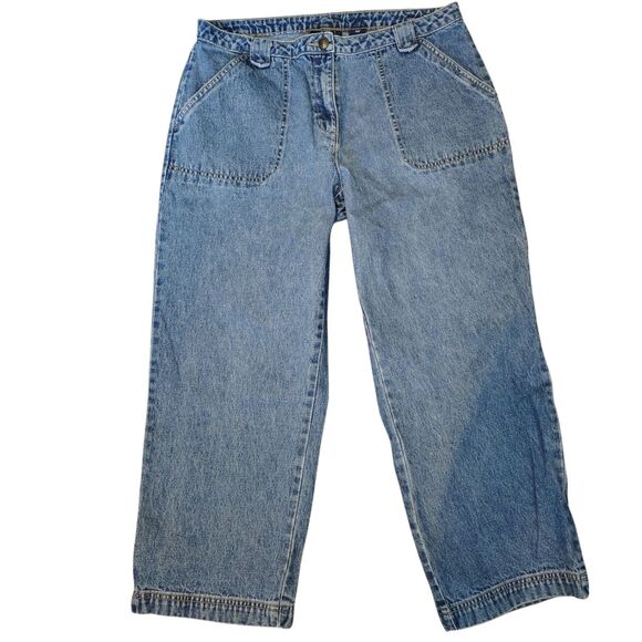 Crazy Horse VTG Deep Pocket Mid-rise Cotton Denim Blue Jeans Size 14p Women's... - Picture 1 of 6